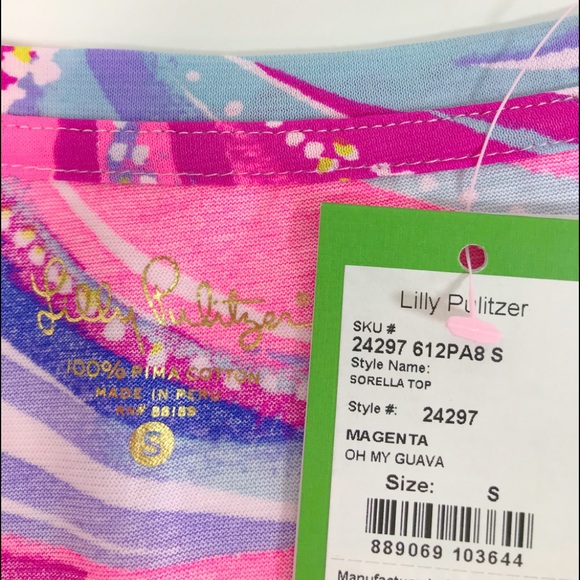 SOLD Pulitzer Sorella Top in Magenta Oh My Guava - Picture 7 of 7